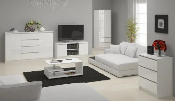Ak furniture Šatníková skriňa Star 60 cm biely lesk