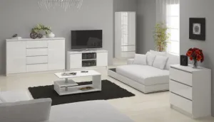 Ak furniture Šatníková skriňa Star 60 cm biely lesk