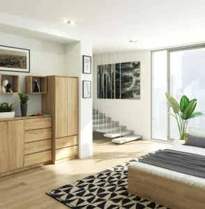 Ak furniture Šatníková skriňa Star 60 cm dub sonoma