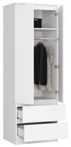Ak furniture Šatníková skriňa Star 60 cm biela