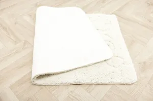 Kúpeľňový koberček Marika krémový, kvety