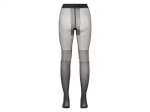 esmara® Dámske pančuchové nohavice, 2 kusy (čierna/pruhy, S (36/38))