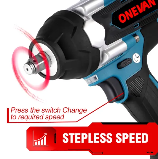 ONEVAN 1/2" 1800 N·m Momentový Bezuhlíkový Elektrický Rázový Uťahovák Pre 18V Batériu Makita v krabici BEZ BATÉRIE !