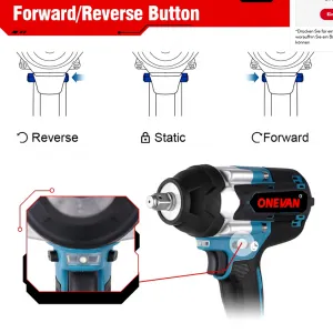 ONEVAN 1/2" 1800 N·m Momentový Bezuhlíkový Elektrický Rázový Uťahovák Pre 18V Batériu Makita v krabici BEZ BATÉRIE !