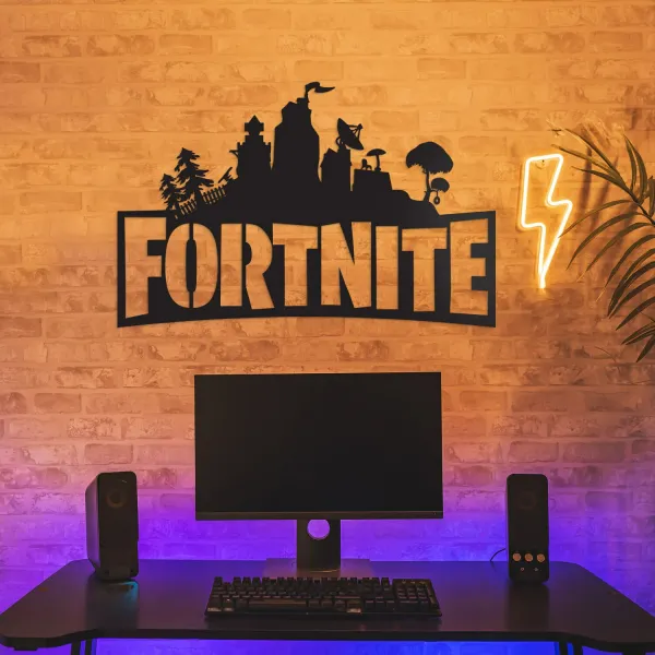 Drevené logo na stenu - Fortnite
