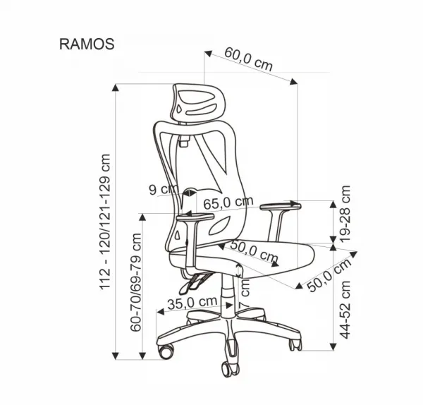 Kancelárske kreslo RAMOS Halmar