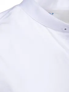 Módna košeľa pre pánov so stojačikom - biela