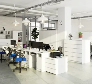 Ak furniture Volně stojící psací stůl Ana 124 cm bílý