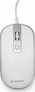 Myš GEMBIRD MUS-4B-06, bílo-stříbrná, USB