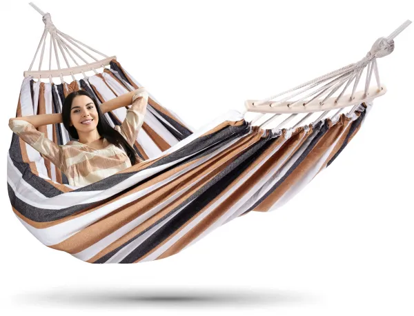Pruhovaná záhradná hojdacia sieť EDEN SAND