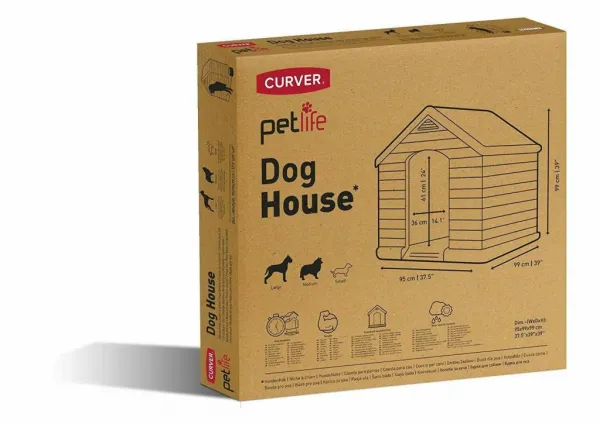 CURVER búda pre psov Dog House sivá, 95 x 99 x 99 cm