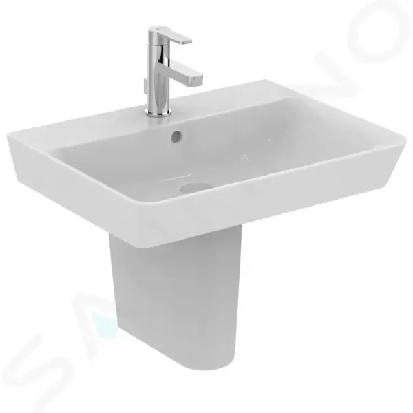 Ideal Standard Connect Air - Umývadlo CUBE 600x460 mm, s prepadom, biela E029801