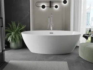 MEXEN - ERIS voľne stojaca vaňa 180x80 cm biela bez krytky prepadu a zátky 53441808000-SS