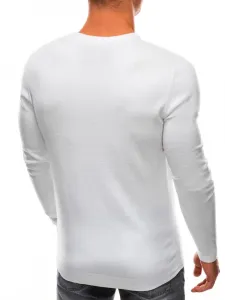 Jednoduchý sveter pre mužov biely