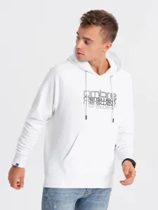 Trendová pánska mikina s kapucňou biela