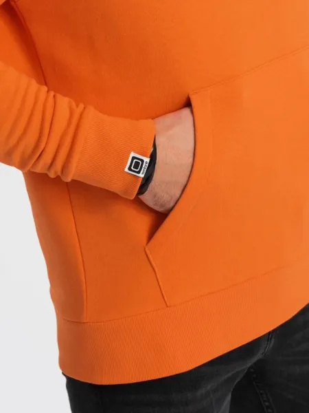 Originálna pánska mikina s kapucňou oranžová