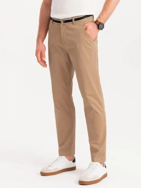 Trendy pánske chinos nohavice pieskové