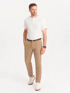 Trendy pánske chinos nohavice pieskové