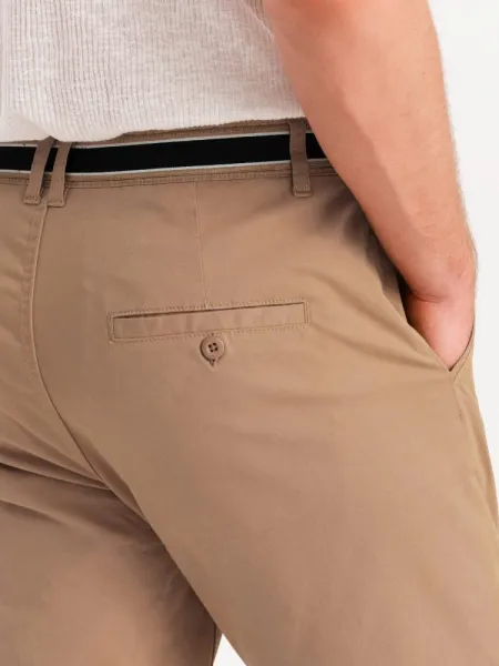 Trendy pánske chinos nohavice pieskové