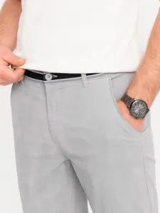 Trendy pánske chinos nohavice šedé