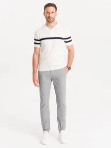 Trendy pánske chinos nohavice šedé