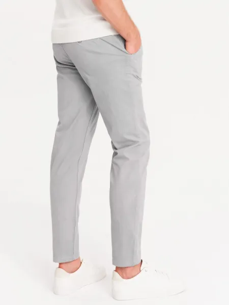 Trendy pánske chinos nohavice šedé