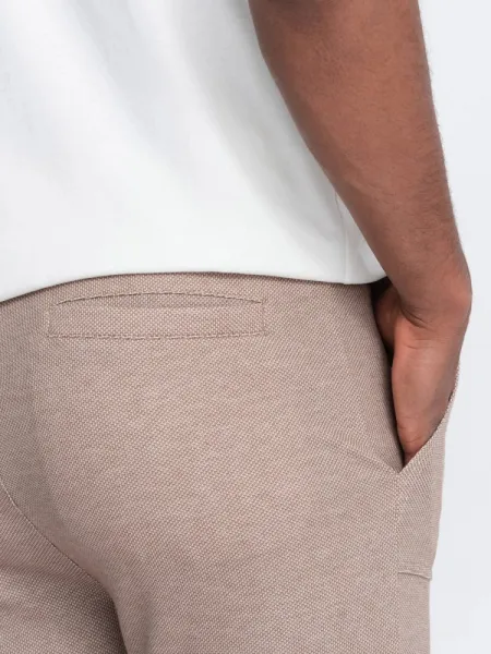 Pánske trendy tepláky kávové