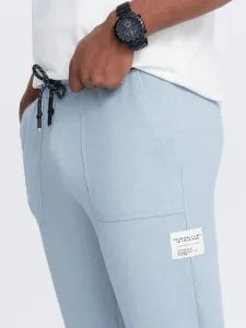 Pánske trendy tepláky svetlo modré