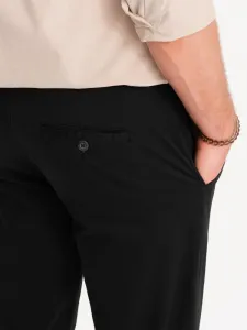Trendy pánske chinos nohavice čierne