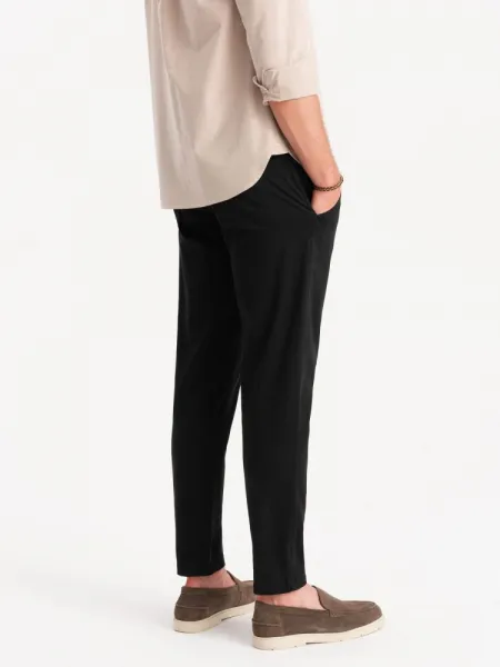 Trendy pánske chinos nohavice čierne