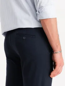 Trendy pánske chinos nohavice tmavo modré