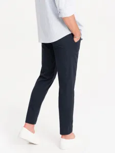 Trendy pánske chinos nohavice tmavo modré