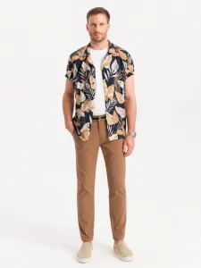 Trendy pánske chinos nohavice hnedé