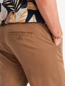 Trendy pánske chinos nohavice hnedé