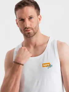 Originálne tielko s nápisom pre pánov - biele