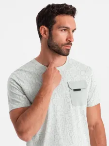 Trendy tričko s potlačou pre mužov- krátky rukáv-zelené