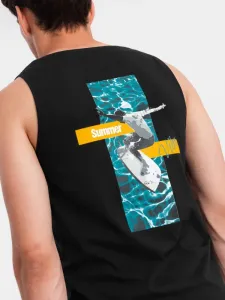 Originálne tielko s nápisom pre pánov - čierne