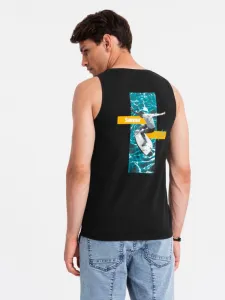 Originálne tielko s nápisom pre pánov - čierne