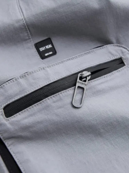 Trendy jogger kapsáčové nohavice pre pánov šedé