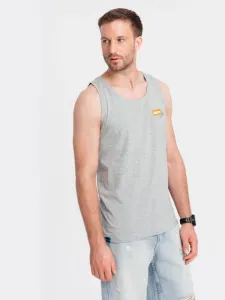 Originálne tielko s nápisom pre pánov - šedé