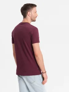 Trendy tričko s nápisom pre mužov bordové