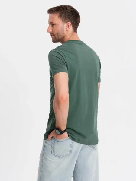 Trendy tričko s nápisom pre mužov zelené