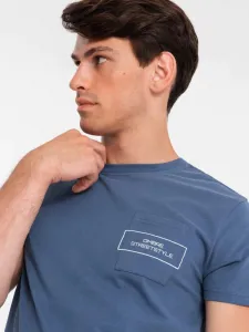 Trendy tričko s nápisom pre mužov modré