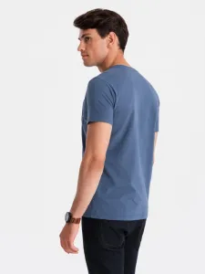 Trendy tričko s nápisom pre mužov modré