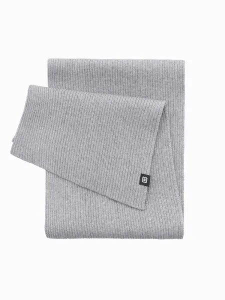 Trendy pletený šedý pánsky šál V2 ACSF-0119