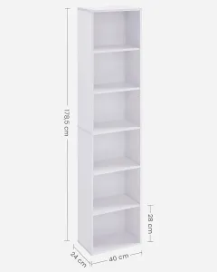 SONGMICS Knihovna Vasagle Doope bílá