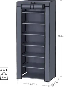SONGMICS Botník PERWO sivý