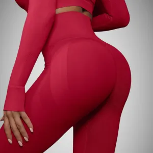 Legínovo Push-up legíny neonová červená Veľkosť: M
