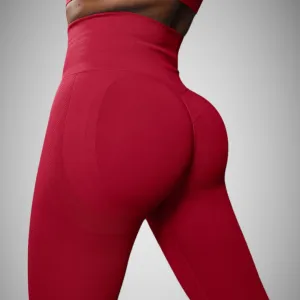 Legínovo Push-up legíny neonová červená Veľkosť: M