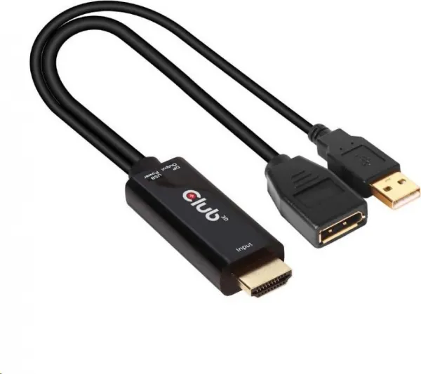 Club 3D Club3D Aktívny adaptér HDMI na DisplayPort 4K60Hz, M/F